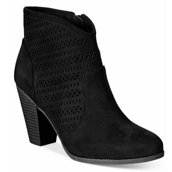 American Rag Shoes - American Rag ❤ Suede Perforated Ankle Boots